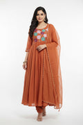 Mul Chanderi 3Pcs Suit Set