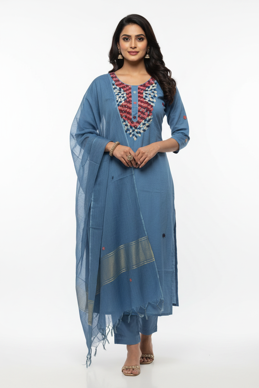 Mul Cotton 3pcs Suit